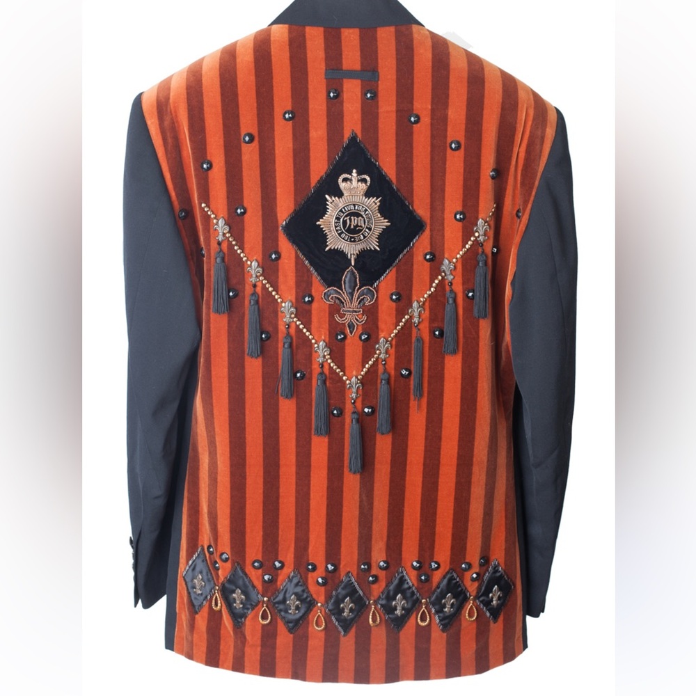 Jean Paul Gaultier Mens Vintage Jacket Too Young to Die Tassel Stripe 52 90s 80s